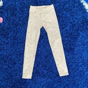 Pink Jeans With Pearls